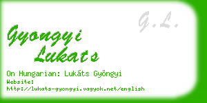 gyongyi lukats business card