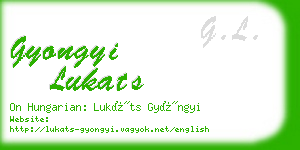 gyongyi lukats business card